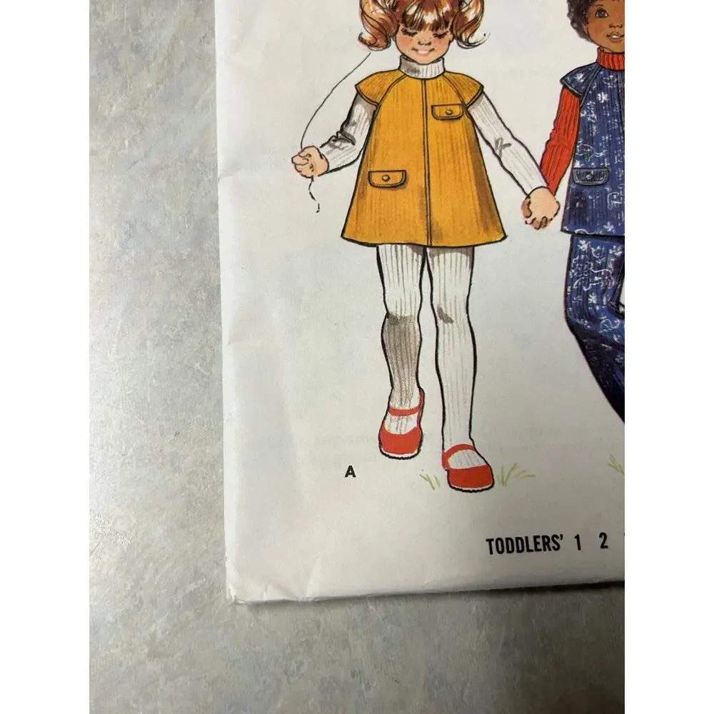Vintage 1970's Butterick Pattern #3411‎ Toddler Jumpers and Pull-On Pants Size 3